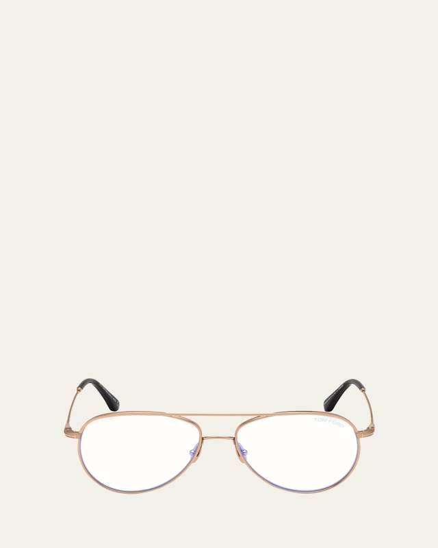 Blue Light Blocking Titanium Aviator Optical Glasses